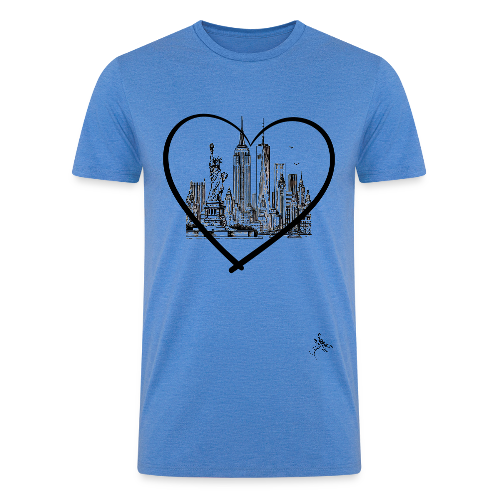 NYC Heart - heather blue