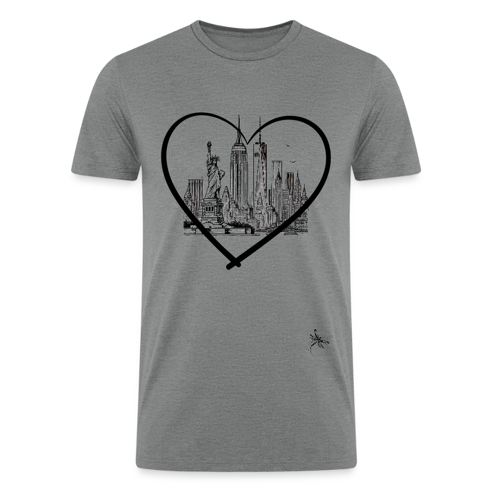 NYC Heart - heather gray